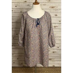 Liberty for J.Crew cotton multicolored floral dress/tunic/cover-up Size XS